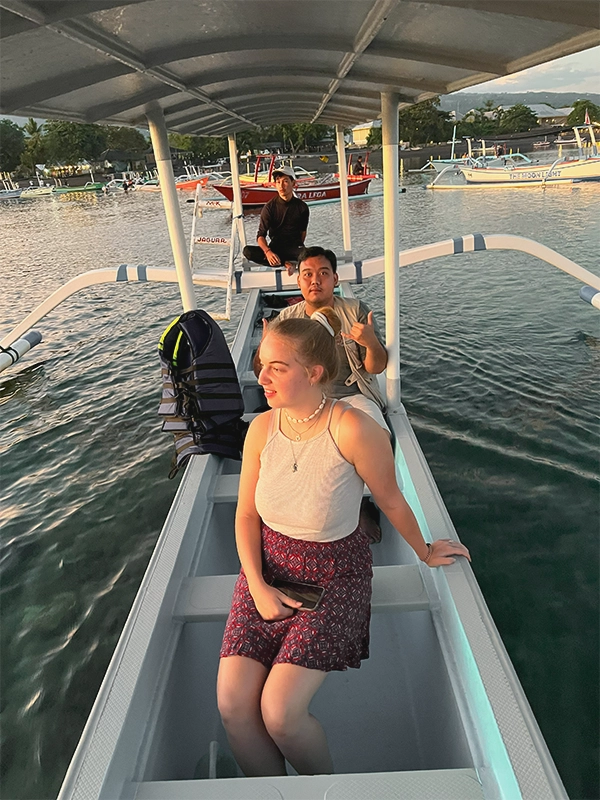Lovina sunrise dolphin tour in North Bali with traditional boat